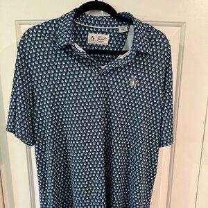 Original Penguin Polo Shirt - Whiskey Glass Print, Size Large